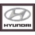 Рисунок - схема на ткани - эмблема автомобиля Хендай "HYUNDAI"
