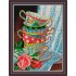 Рисунок - схема на ткани - "Натюрморт с розами"