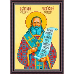 Рисунок - схема на ткани -  Икона "Св. Антоний Брянский"