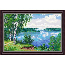 Рисунок - схема на ткани - "Родные края"