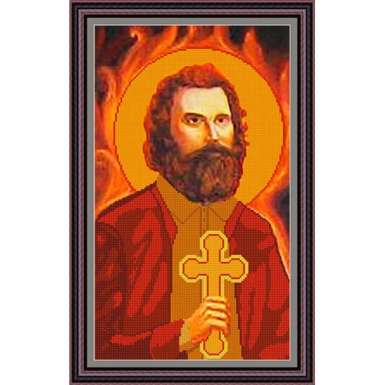 Рисунок - схема на ткани - Икона "Иннокентий Балтский"