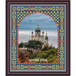 Рисунок - схема на ткани - "Форосская церковь"