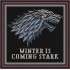 Рисунок - схема на ткани - "Winter is coming stark", ("Зима близко")