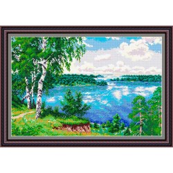 Рисунок - схема на ткани - "Родные просторы"