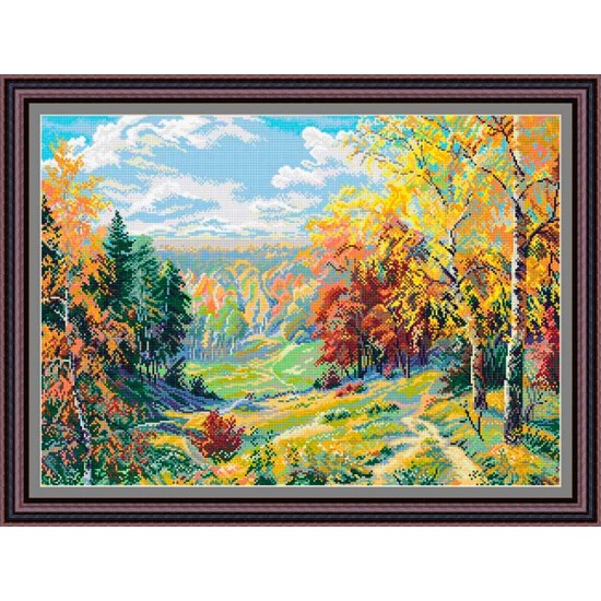Рисунок - схема на ткани - "Бабье лето"