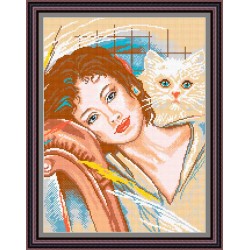 Рисунок - схема на ткани - "Кошачьи мечты"