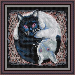 Рисунок - схема на ткани - "Инь-Янь"