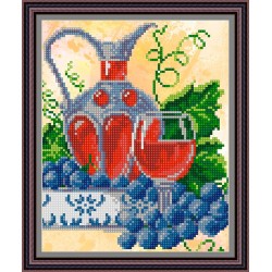Рисунок - схема на ткани - "Виноградное вино"