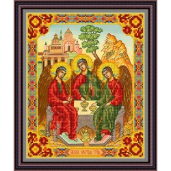 Рисунок - схема на ткани -  Икона «Святая Троица»