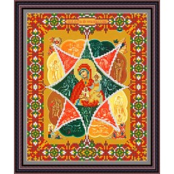 Рисунок - схема на ткани -  Икона "Неопалимая Купина"