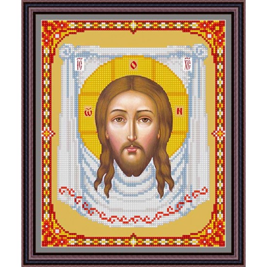Рисунок - схема на ткани -  Икона "Спас Нерукотворный"