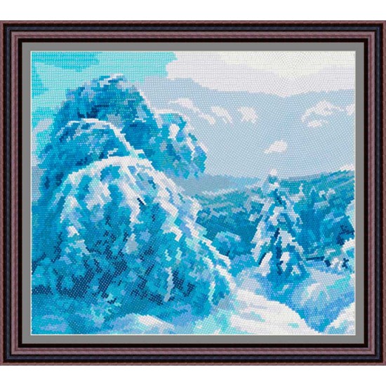 Рисунок - схема на ткани - "Зимний полдень"