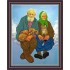 Рисунок - схема на ткани - "Пётр и Феврония"
