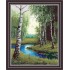 Рисунок - схема на ткани - "В берёзовом краю"