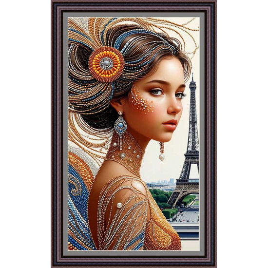 Рисунок - схема на ткани  - "Парижанка-3" 