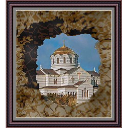 Рисунок - схема на ткани - "Херсонес Таврический, Владимирский собор"