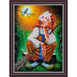 Рисунок - схема на ткани - "Я же ангел, не Яга"