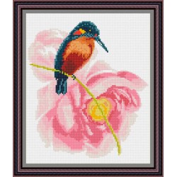 Рисунок - схема на ткани - "Птичка"