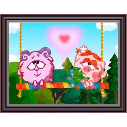 Рисунок - схема на ткани - "Нюшина любовь"