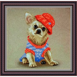 Рисунок - схема на ткани - "Чихуахуа"
