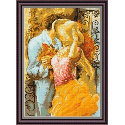 Рисунок - схема на ткани - "Осенние листья"