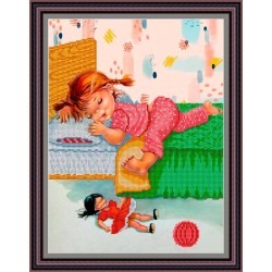 Рисунок - схема на ткани - "Спят усталые игрушки"