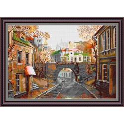 Рисунок - схема на ткани - "Старый мост"