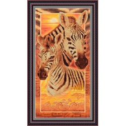 Рисунок - схема на ткани - "Зебры"