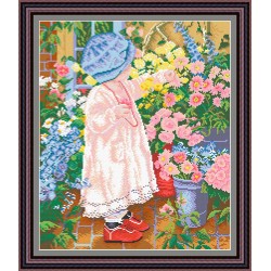 Рисунок - схема на ткани - "Сладкий горошек"