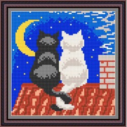 Рисунок - схема на ткани - "Лунная соната"