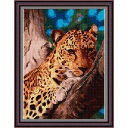 Рисунок - схема на ткани - "Леопард"