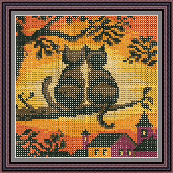 Рисунок - схема на ткани - "Ночной дозор"