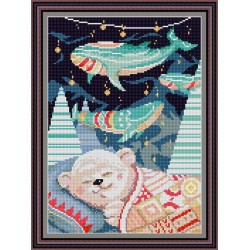 Рисунок - схема на ткани - "Мишкин сон"