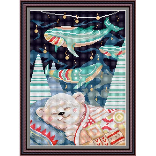 Рисунок - схема на ткани - "Мишкин сон"