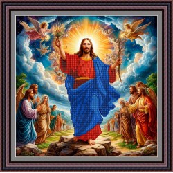 Рисунок - схема на ткани - "Воскрешение Христа"