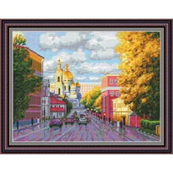 Рисунок - схема на ткани - "Сердце города"