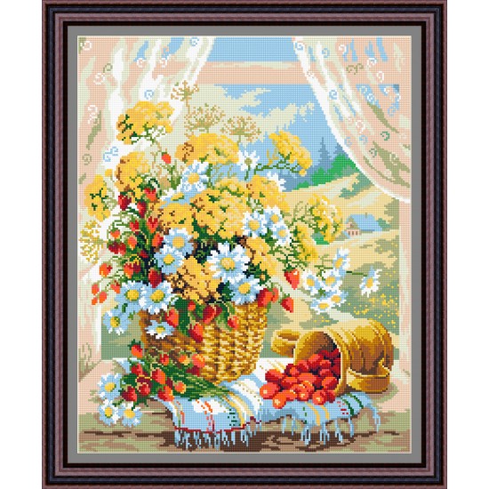 Рисунок - схема на ткани - "Медовый аромат"