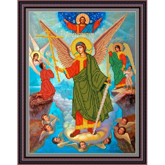Рисунок - схема на ткани - Икона "Ангел-Хранитель"