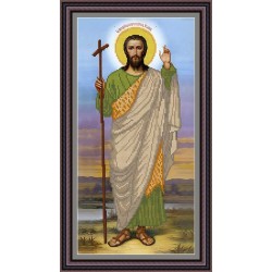 Рисунок - схема на ткани - Икона "Иоанн Креститель"
