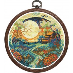 Рисунок - схема на ткани - "Тихое место"