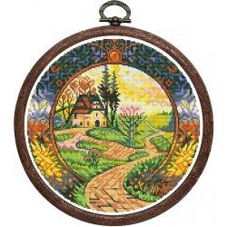 Рисунок - схема на ткани - "Дорога к дому"