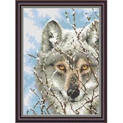 Рисунок - схема на ткани - "Волк"