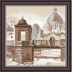 Рисунок - схема на ткани - "Мост влюблённых"