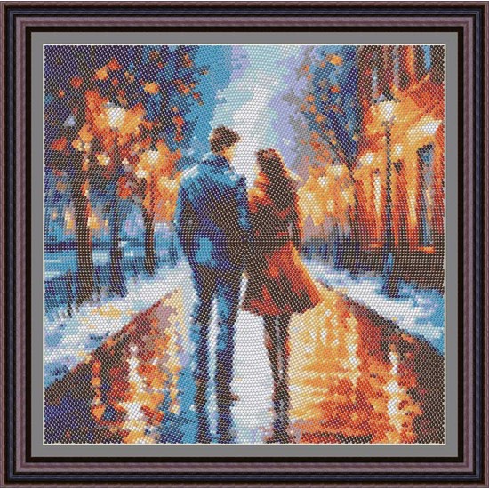 Рисунок - схема на ткани  - по картине Леонида Афремова "Романтический вечер"