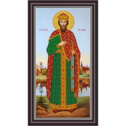 Рисунок - схема на ткани - Икона "Св. Вячеслав"