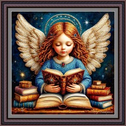 Рисунок - схема на ткани - "Ангел полезных знаний"