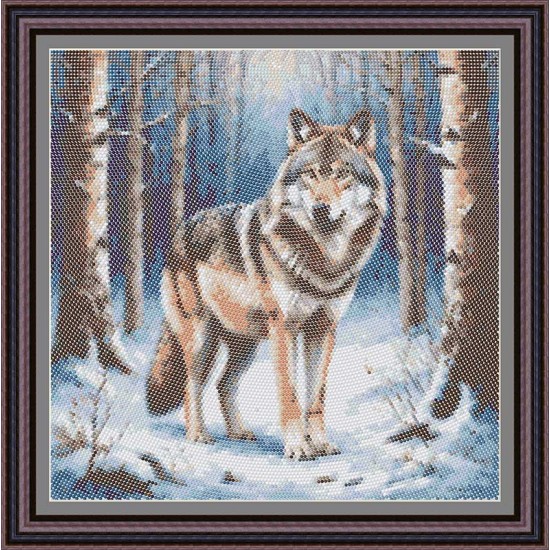 Рисунок - схема на ткани  - "Придёт серенький волчок..."