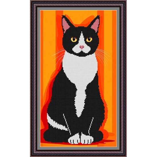 Рисунок - схема на ткани "Кот"