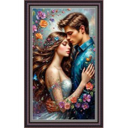 Рисунок - схема на ткани  для выкладки стразами - "Нежность" 