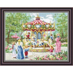 Рисунок - схема на ткани - "Волшебные карусели"